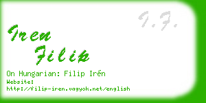 iren filip business card