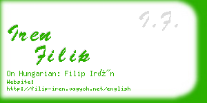 iren filip business card
